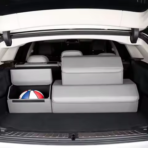 Limud 1Pcs Large Capacity Car Trunk Storage Box For AUDI RS3 RS4 RS5 RS6 RS7 RS Q8 Folding Car Organ
