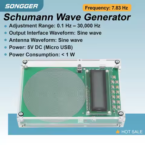 Low Frequency Sine Wave Signal Generator 0.1Hz-30000Hz Adjustable Output with 7.83Hz Schumann Resona