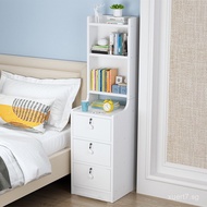 Bedside Storage Rack Organizer Modern Storage Cabinet Bedroom Small Mini30cm Narrow Cabinet Long Cab