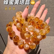 2025新款【店铺】纯天然黄水晶金发暴力黄塔晶女款手串招财转运蜂蜜奶盖路路通新年【 Store 】 Pure Natural Yellow Crystal Blonde Violent Yellow2