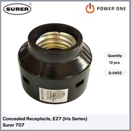 Surer 707 Concealed Receptacle Light Socket, 2" (E27) (4A) (Box of 12 pcs) (700 Series)