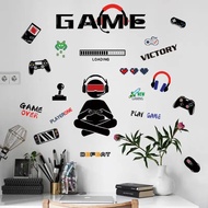 Pelekat Dinding Vinyl Gamer untuk Bilik Permainan, Hiasan Bilik Kanak-Kanak, Mural Dinding, Dekorasi