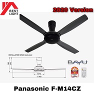 PANASONIC F-M14CZ CEILING FAN KIPAS SILING BAYU 4 (BLACK & WHITE) (2024 model)