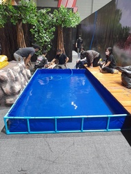 กระชังบกบ่อผ้าใบ PE 200 ขนาด 2×3×30 cm Super หนา 0.35 mm น้ำหนักเบา เนื้อผ้า ละเอียด มาตรฐานการใช้งา