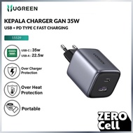 Ugreen Travel Charger Adaptor Nexode Gan Type-C+Usb-A 35W Gray 15539 Original Warranty