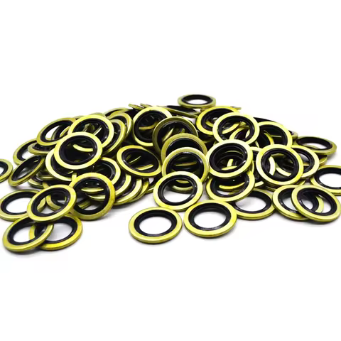 6/8/10/12/14/16~60mm O-ring Bonded Washer Metal Rubber Oil Drain Plug Gasket M6/M8/M10/M12/M14/M16~M