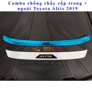 Ốp chống trầy cốp trong + ngoài xe Toyota Altis 2016 -2020 - Hàng INOX cao cấp