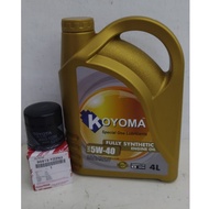 TOYOTA COLLORA CROSS 1.8 , ALTIS VIOS AVANZA , WISH 03y-08y OIL FILTER YZZN2 + KOYOMA 5W40 FULLY SYN
