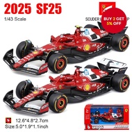 Bburago 1:43 F1 2025 Scuderia Ferrari SF25 #16 Charles Leclerc #44 Lewis Hamilton Alloy Diecast Mode