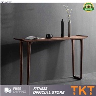 New Chinese style solid wood foyer table, Zen offering table, foyer cabinet, narrow table against th