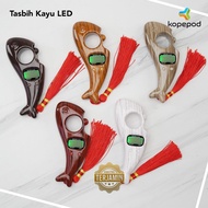 COD tasbih digital model kayu led untuk dzikir alat hitung sholat premium