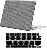 SaharaCase - Apple MacBook Air 15" M2 Chip Laptops Woven Case with Silicone KeyPad Cover Woven Fabric, Snap-On, Anti-Slip Grip (Charcoal)