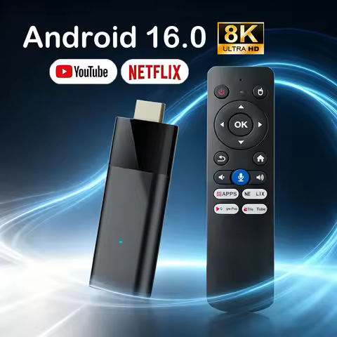 Q12 Android 16 TV Stick Allwinner H313 8GB+256GB Bluetooth 6.0 Google Assistant 8K High Speed Media 