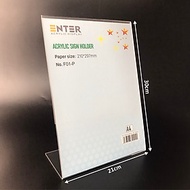 Kệ mica 1 mặt Enter F01-P 210x300mm A4 đứng, Kệ menu chữ L, Khung thông tin sản phẩm, Khung bảng giá