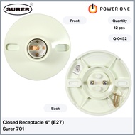 Surer 701 Ceiling Receptacle Light Socket, 4-1/4" (E27) (4A) (Box of 12pcs) (700 Series)