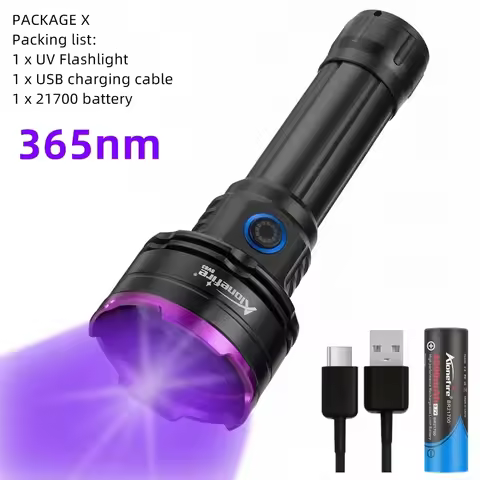 Alonefire SV83 Power UV Flashlight 365nm 30W Ultraviolet Rechargeable Torch Light by 21700 Battery f