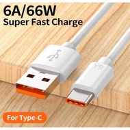 6A 68w Fastcharging Cable Usb To Type-C Charger Data Cord wire