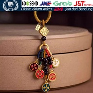 Gantungan Kunci Wu Lu Cai Shen Feng Shui Chinese Tradisional Good Luck Keychain
