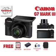 CANON  G7XIII G7X MARK 3 FREE SD 64GB +CASE+CLEANING SET+1 BATTERY 13L ORIGINAL MALAYSIA SET