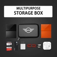 Car logo custom small storage box organize ID card mobile phone accessories storage bag for BMW mini Cooper r56 f55 r60 f56 f53