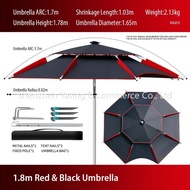 2.2m Double-Layer Fold Big Garden Parasol Windproof Umbrella Large Outdoor Umbrella For Beach Paraso