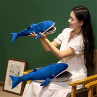 BDW Openable Mouth Blue Whale Stuffed Animal Plush Doll For Cuddling and Gifting