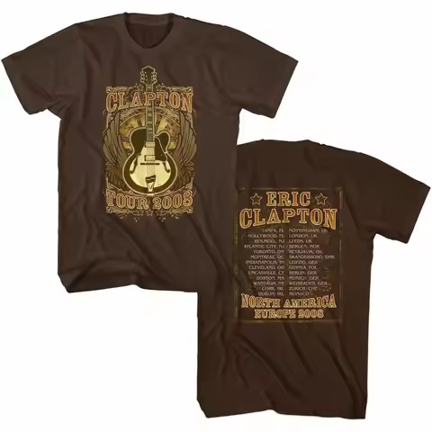 Eric Clapton Guitar Wings Dark Chocolate Adult T Shirt