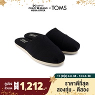 TOMS รองเท้าลำลองผู้หญิง สลิปออน รุ่น Alpargata Mule Black Heritage Canvas (CE) รองเท้าลิขสิทธิ์แท้