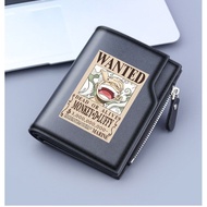 One Piece Nick Luffy Merchandise Coin Purse Male Student Wallet Short Wallet Tri-fold Card Slot Wall