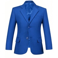 Tween Boys Blazers Fit Suit Jacket Kids Formal Tuxedo Blazer Outfit For Party School Royal Blue Size