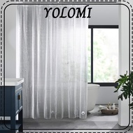 YOLOMI Shower Curtain Waterproof PEVA Langsir Bilik Mandi Curtain Bathroom Bath 180*180cm浴帘
