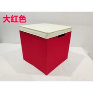 33 * 33 * 33cm Storage Box Matching Lid Thickened Oxford Cloth Storage Box Lattice Bookcase Box Oute