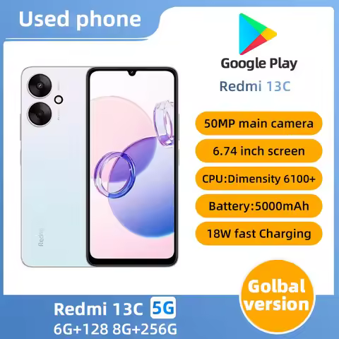 Redmi 13C 5G 6.74inch Screen SmartPhone 128/256GB Battery capacity 5000mAh 50MP Camera used phone