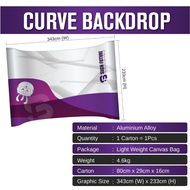 Curve Backdrop 8x10 Display | Foldable Lightweight | For Events, Promotion, Exhibition