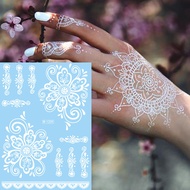 Henna tattoo Stickers White Back Indian Waterproof White Lace tattoo Stickers henna tattoo 0911