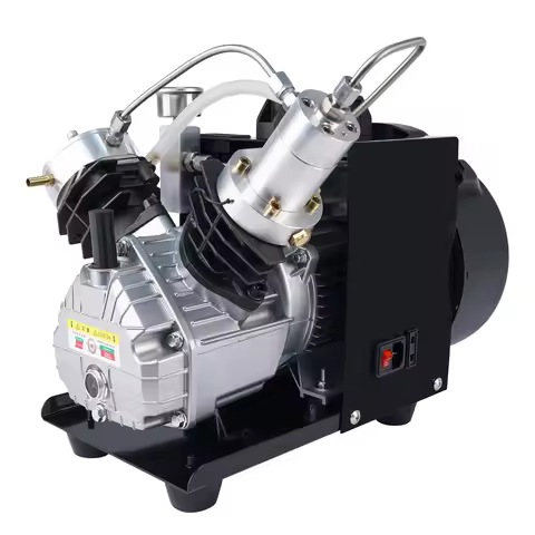 TUXING 300Bar PCP Air Compressor 4500Psi High Pressure Compressor Mini Scuba Diving Compressor 0-6.8