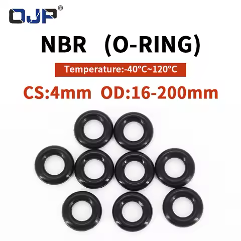 NBR O Ring Seal Gasket Thickness CS4mm OD12-200mm Wear Resistant Automobile Petrol Nitrile Rubber O-