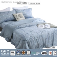 ▪Jean Perry Garni 4-IN-1 Queen Bedsheet Fitted Set [Silky Soft Ecosilk] -950 Threadcount (40cm)