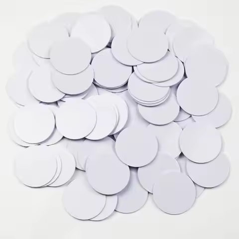 1Pc/Lot 125Khz TK4100 RFID Coin ID Card With Adhensive Sticker Read Only Diameter 25mm for Access Co