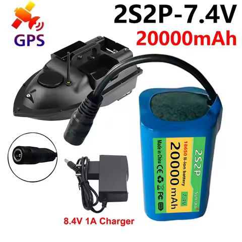 NEW 7.4V 2S2P 20000mAh Battery for V020 V900 2011-5 V007 C18 H18 V18 D18B FX88 Remote Control RC Fis