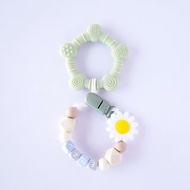 enzo 向日葵 珊瑚綠海龜固齒器 / 客製化奶嘴鏈