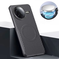 Carbon Fibre Texture Magnetic Case for POCO F7 Pro F7 Ultra Matte Shockproof Soft bumper Cover Cases