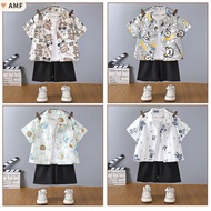 Set Baju Budak Lelaki Kemeja Hawaii 73-140cm