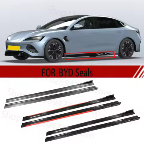 FOR BYD Seals 2M Car Side Skirt Extension Plate Lip Separator Bumper 2.18M Racing Side Spoiler