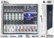 Promo power mixer audio black spider ML 603. full mono 6ch Limited