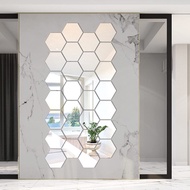 Creative Wall Sticker Mirror Surface 3d Hexagon Shape For Mounting