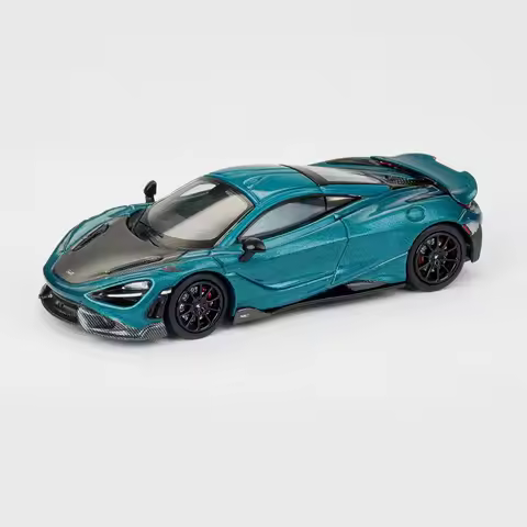MASDI 1/64 765LT Orange/Blue &Senna Brazilian green alloy car model