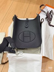 ❤️Hermes mini evelyne  black phw 黑銀 K stamp