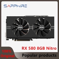 ☢SAPPHIRE RX 590 580 8GB Graphics Cards GPU Radeon RX580 RX590 GME 8GB Nitro AMD Video Card Desk ☪m