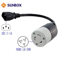 SUNBOX Power Adapter Cable IEC C-14 To NEMA L6-20R